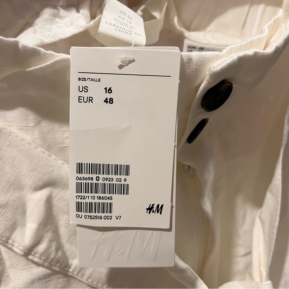 Linen blend paper bag pants - Picture 3 of 4